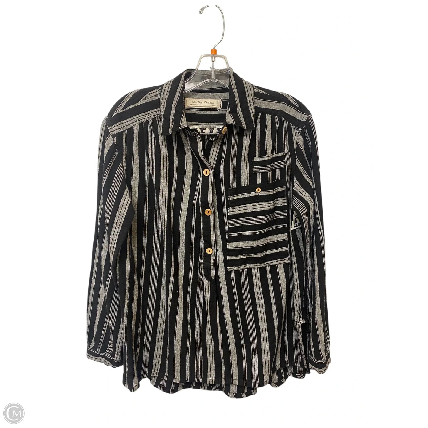 Top Long Sleeve By We The Free In Striped Pattern, Size: Xs