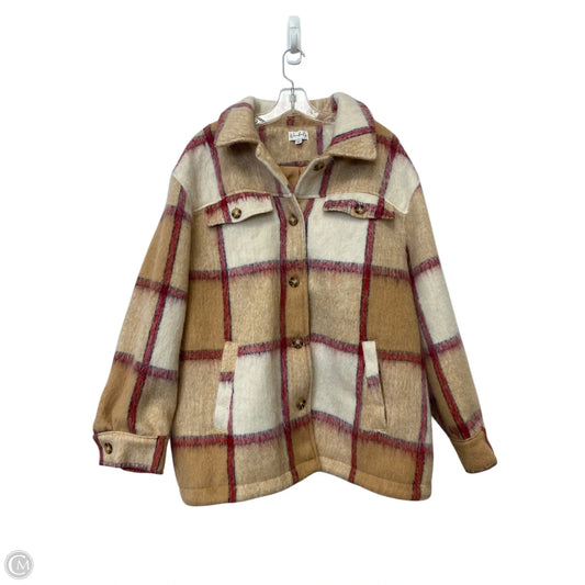 Jacket Shirt By Wonderly In Plaid Pattern, Size: L