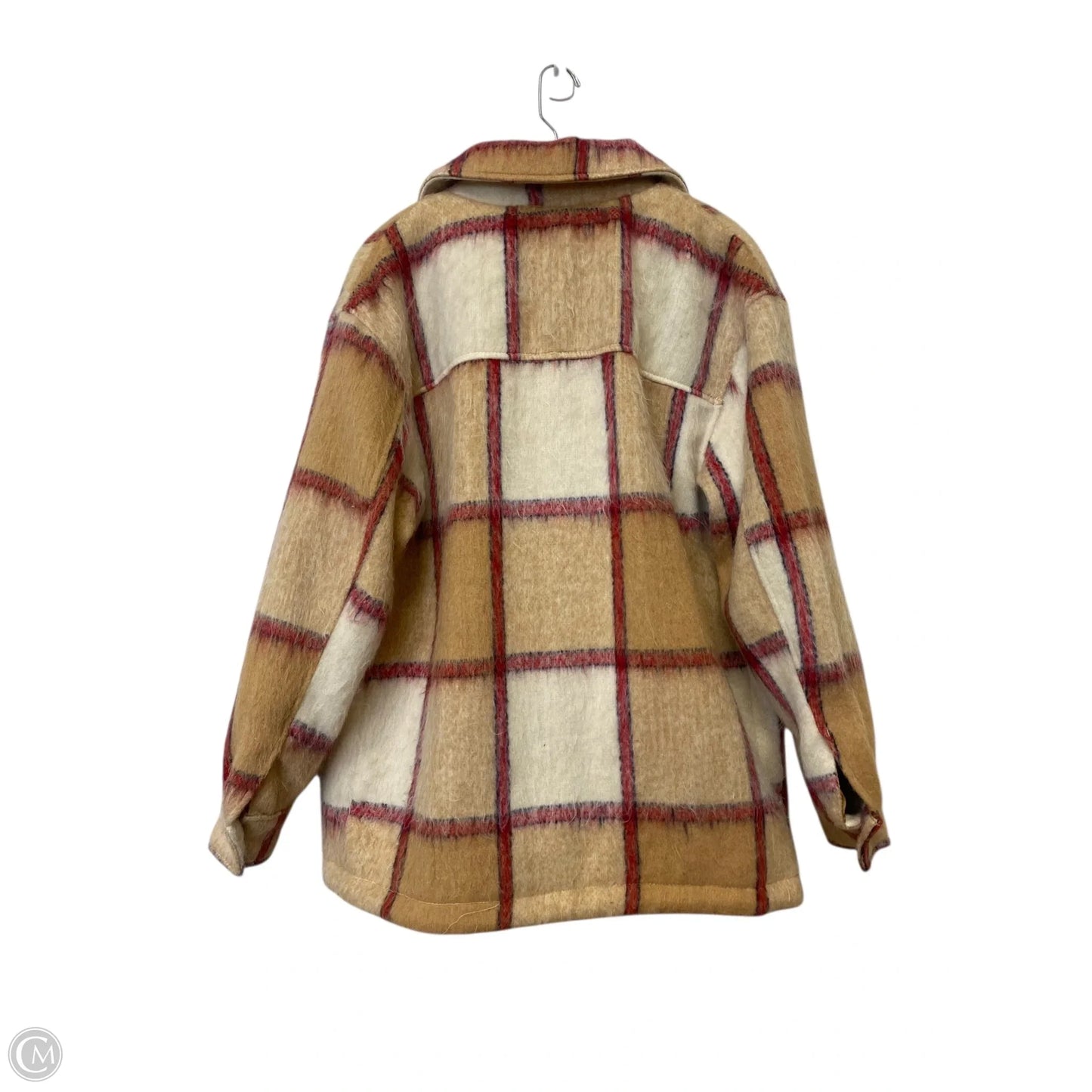 Jacket Shirt By Wonderly In Plaid Pattern, Size: L