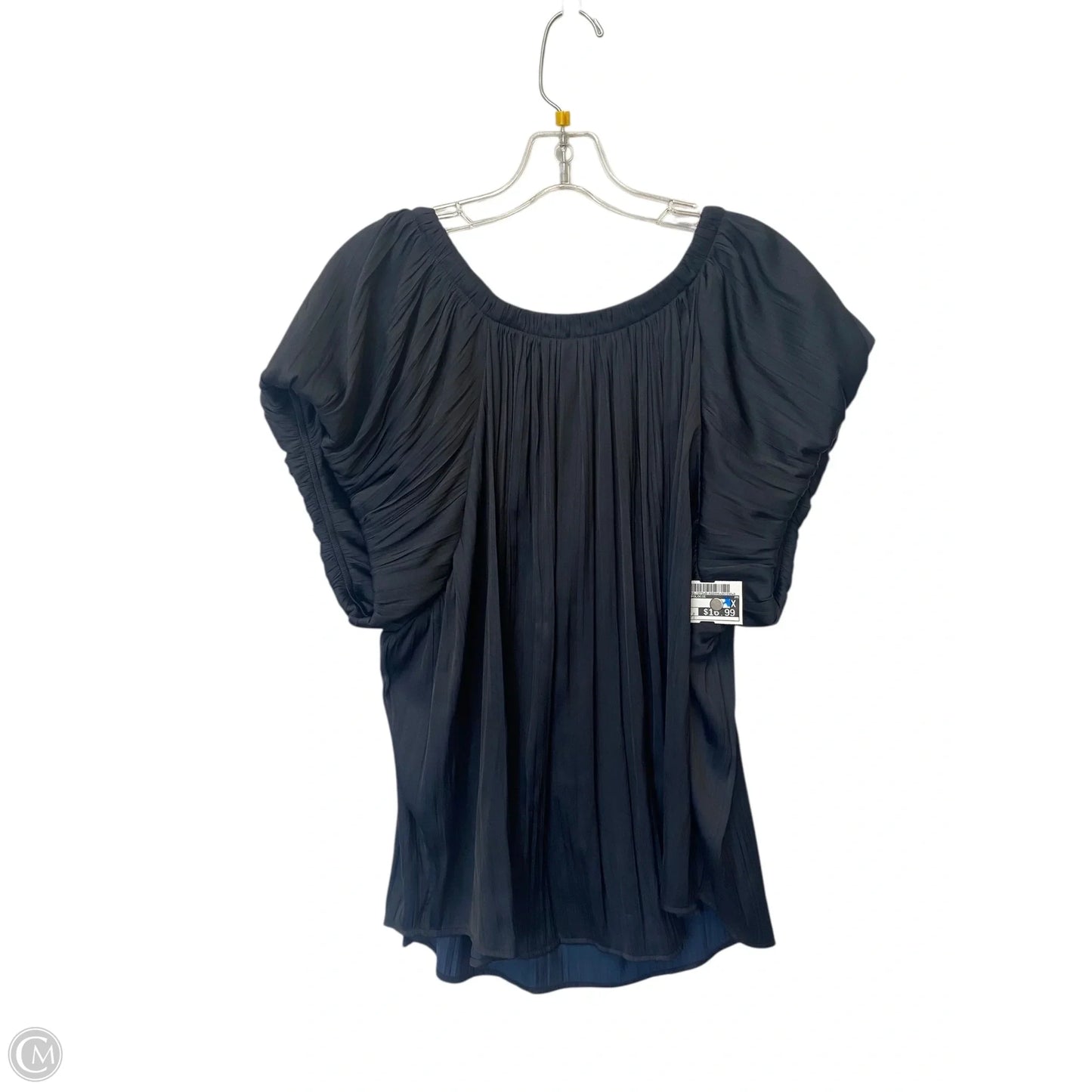Top Short Sleeve By Anthropologie In Black, Size: Xl