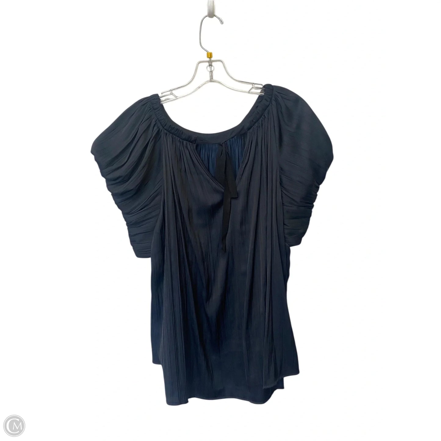 Top Short Sleeve By Anthropologie In Black, Size: Xl