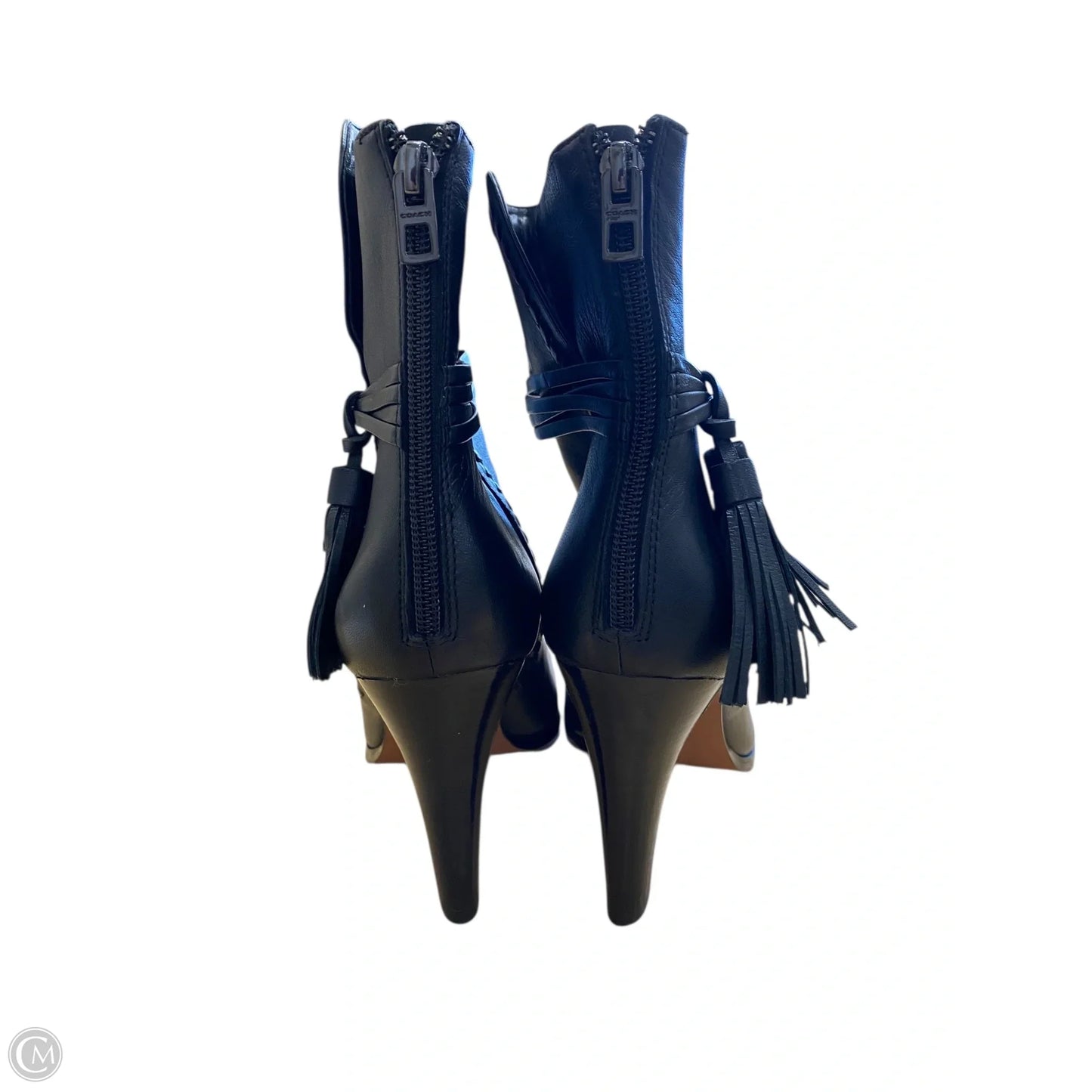 Boots Designer By Coach In Black, Size: 7.5