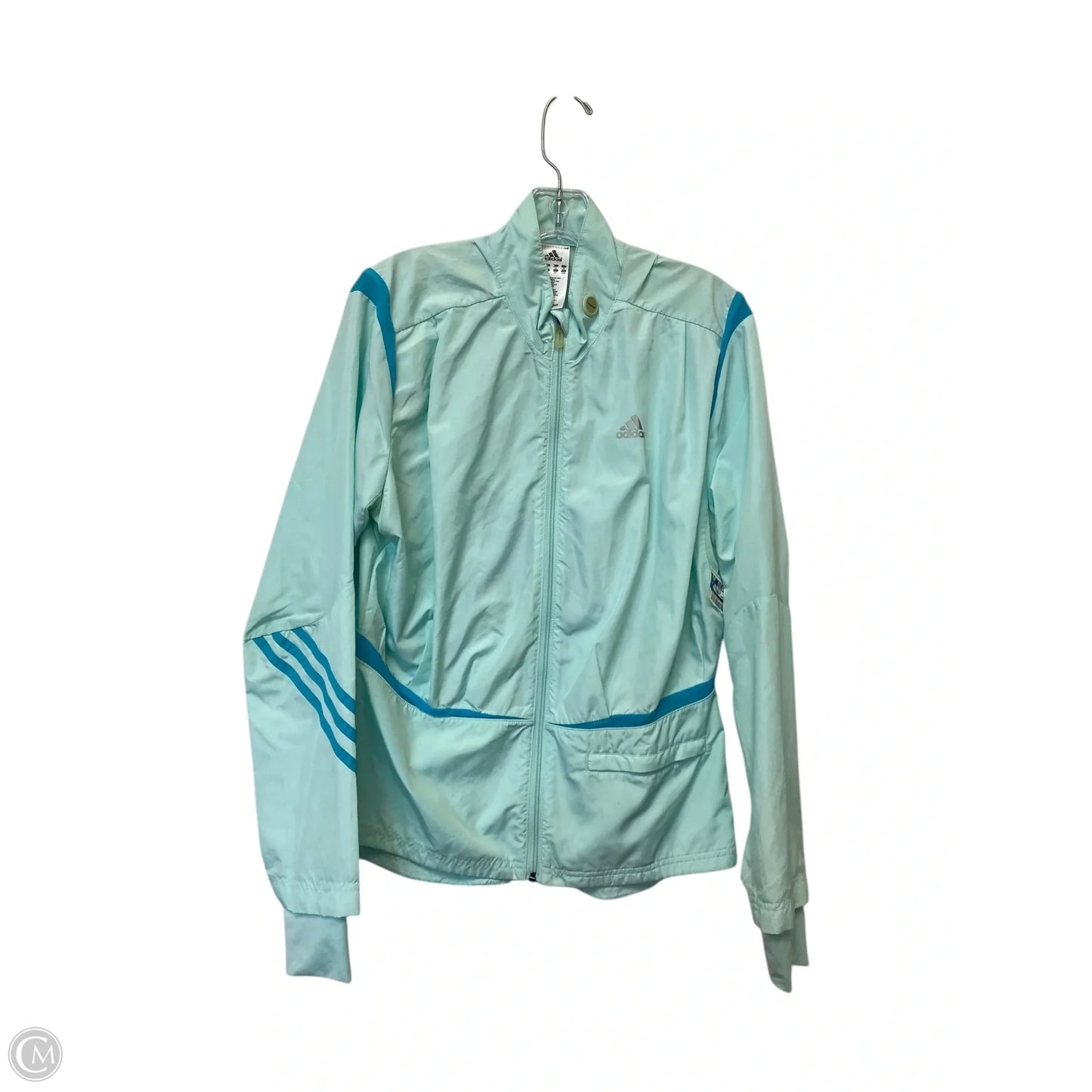 Athletic Jacket By Adidas In Green, Size: M