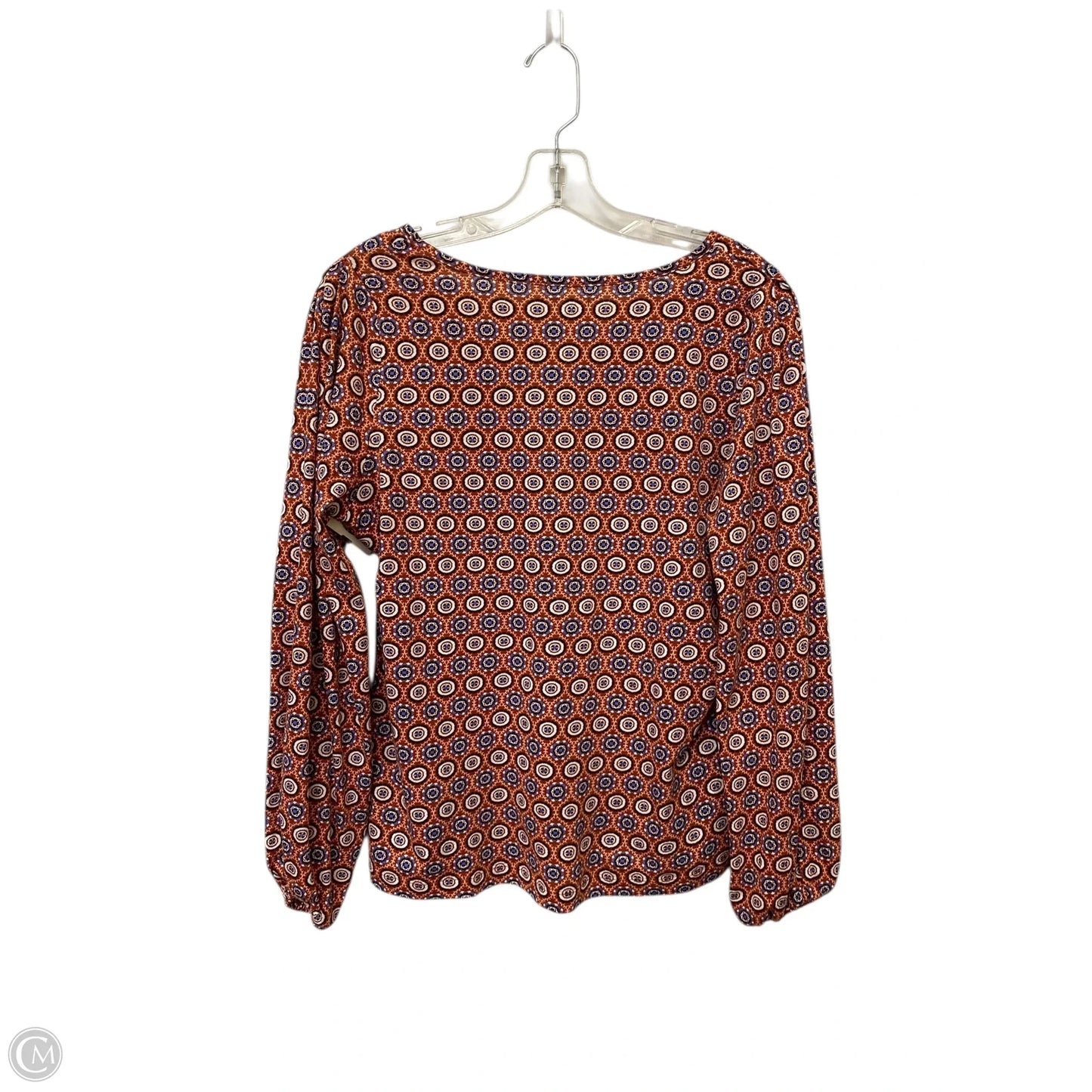 Top Long Sleeve By Loft In Orange & Purple, Size: M