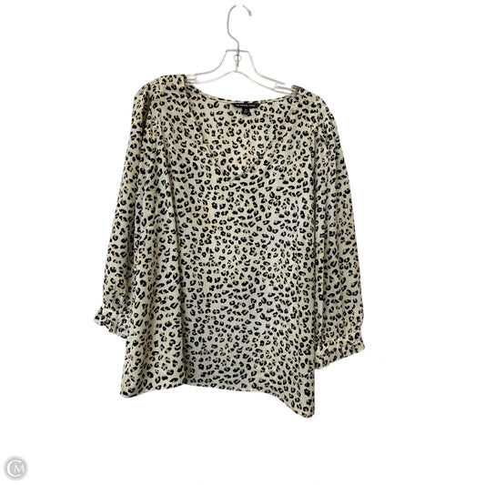 Top Short Sleeve By Zac And Rachel In Animal Print, Size: 2x