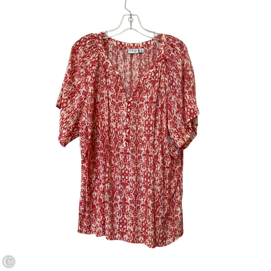 Top Short Sleeve By Kim Rogers In Pink, Size: 2x