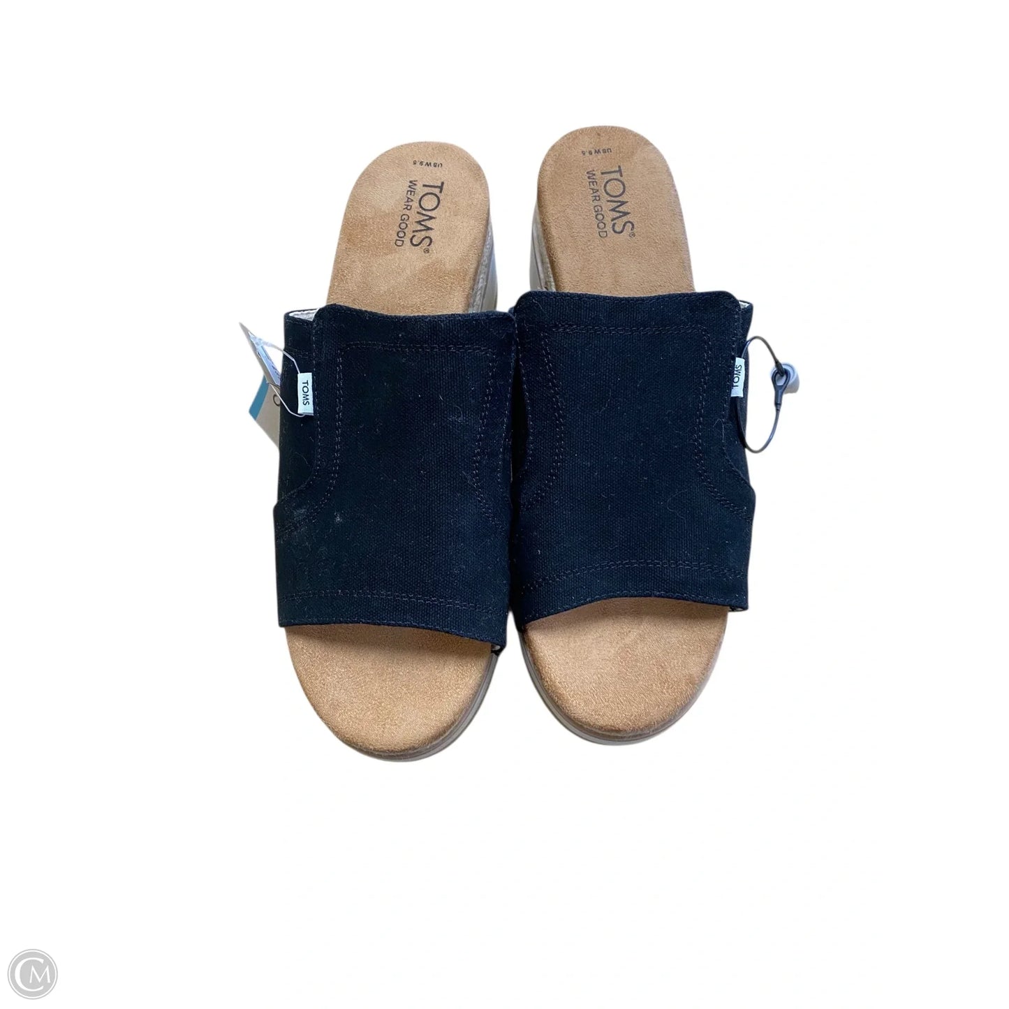 Sandals Heels Block By Toms In Black, Size: 9.5