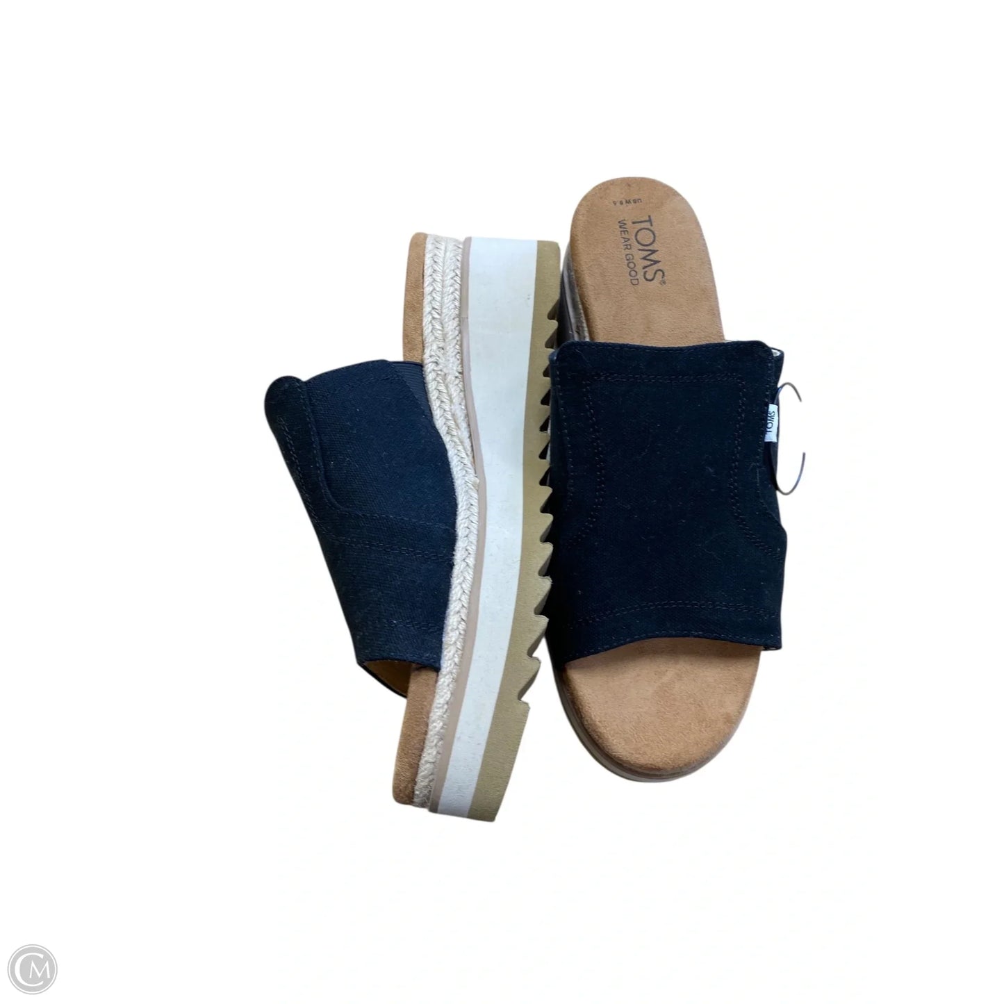 Sandals Heels Block By Toms In Black, Size: 9.5