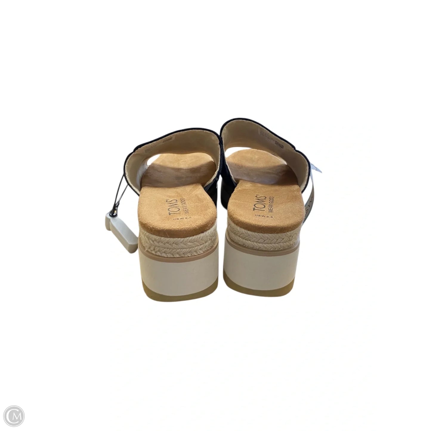 Sandals Heels Block By Toms In Black, Size: 9.5