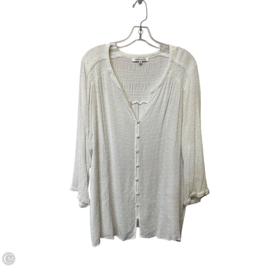 Top Long Sleeve By Rose And Olive In White, Size: 3x