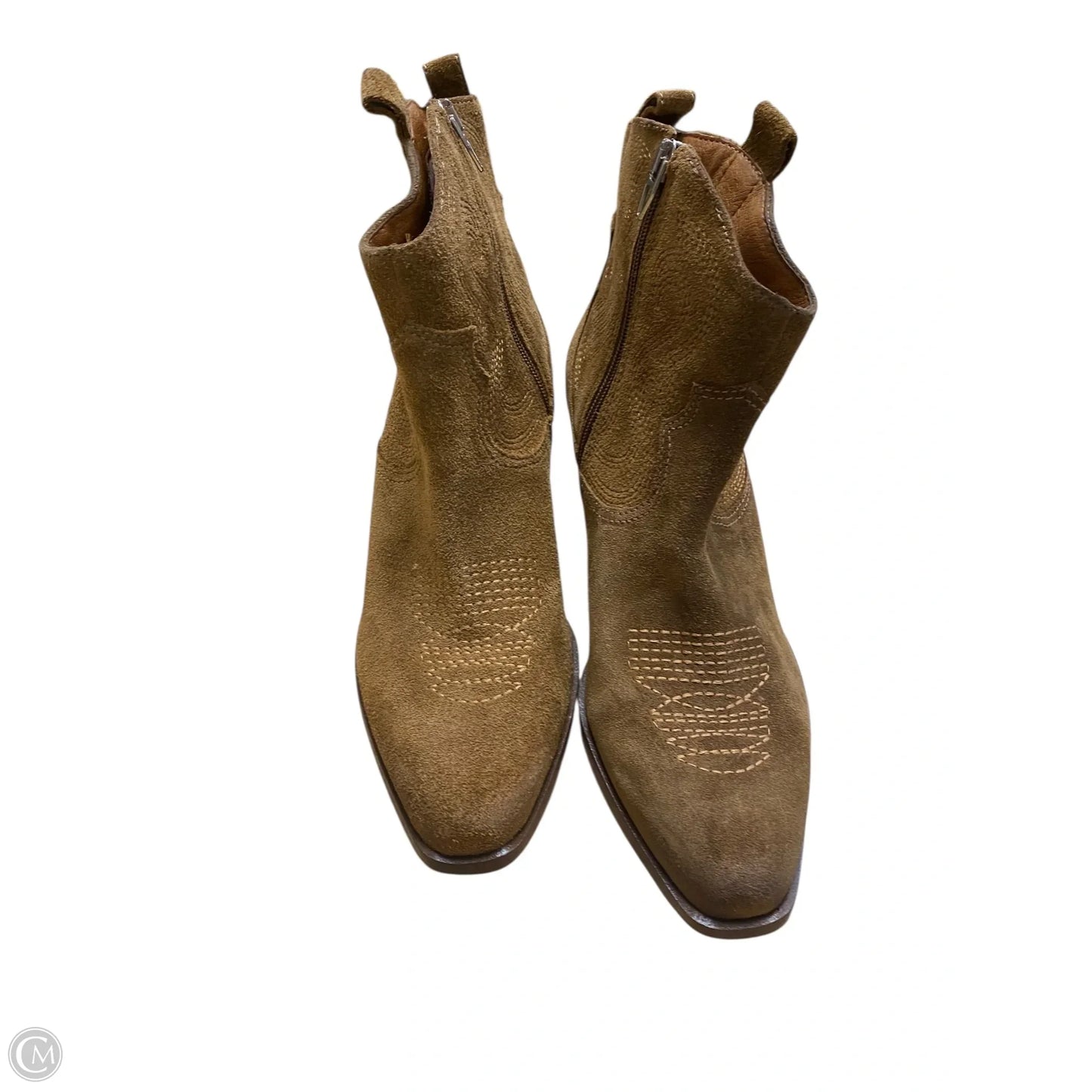 Boots Ankle Heels By Dolce Vita In Brown, Size: 9.5