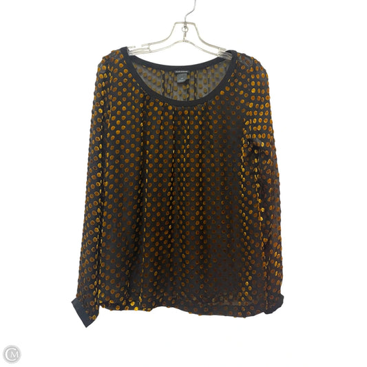 Top Long Sleeve By Club Monaco In Polkadot Pattern, Size: S