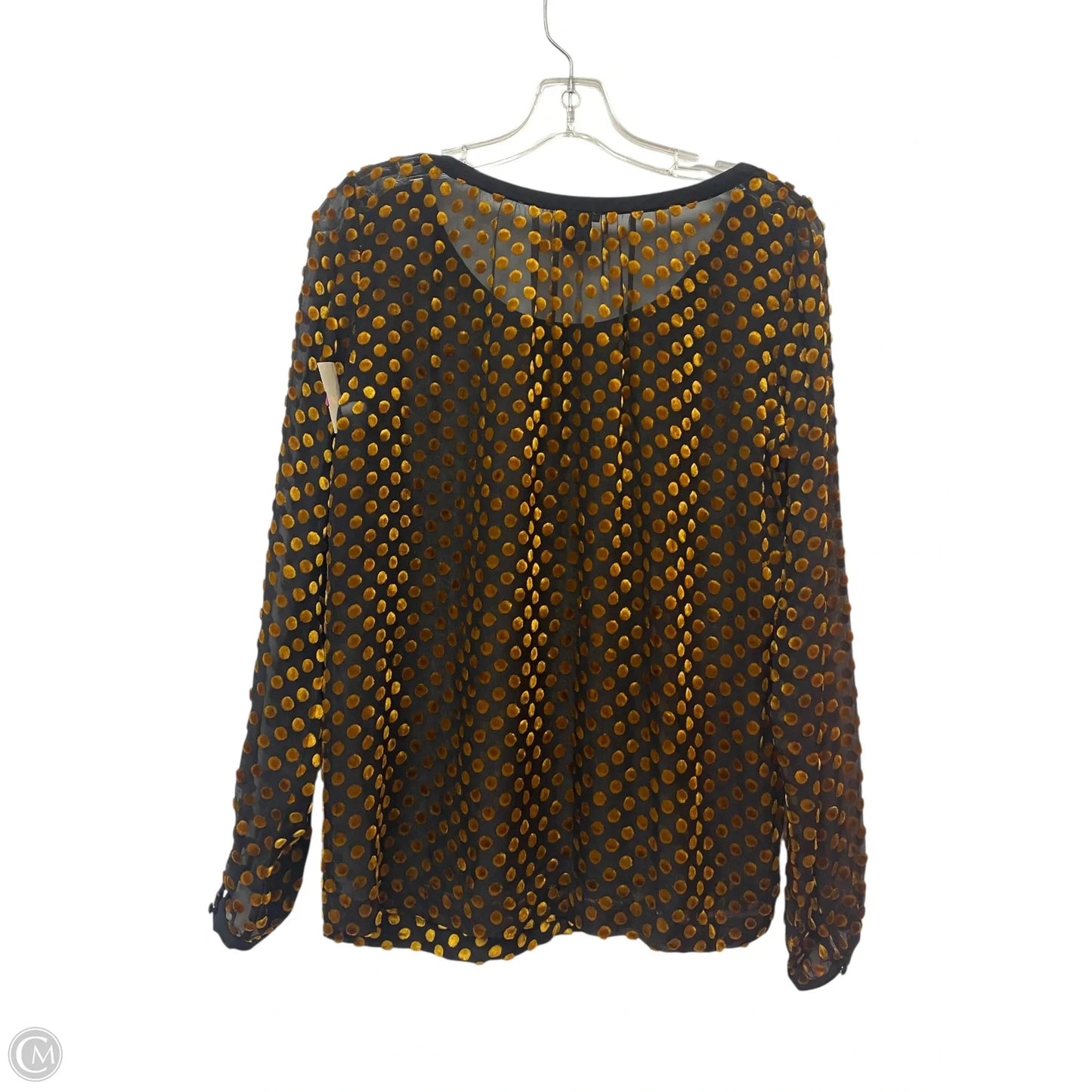 Top Long Sleeve By Club Monaco In Polkadot Pattern, Size: S