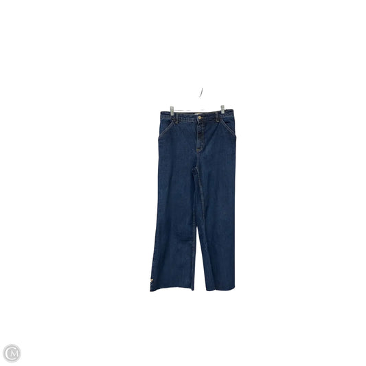 Jeans Wide Leg By H&m In Blue Denim, Size: 12