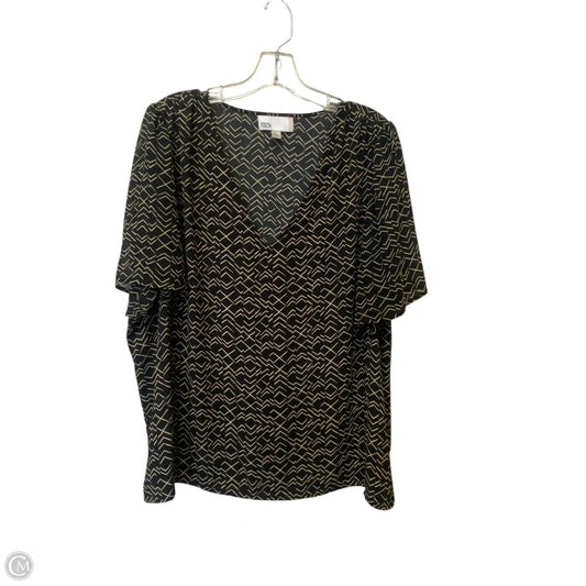 Top Short Sleeve By Norm Thompson In Black, Size: 1x