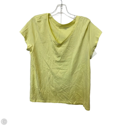Top Short Sleeve By Eileen Fisher In Yellow, Size: M