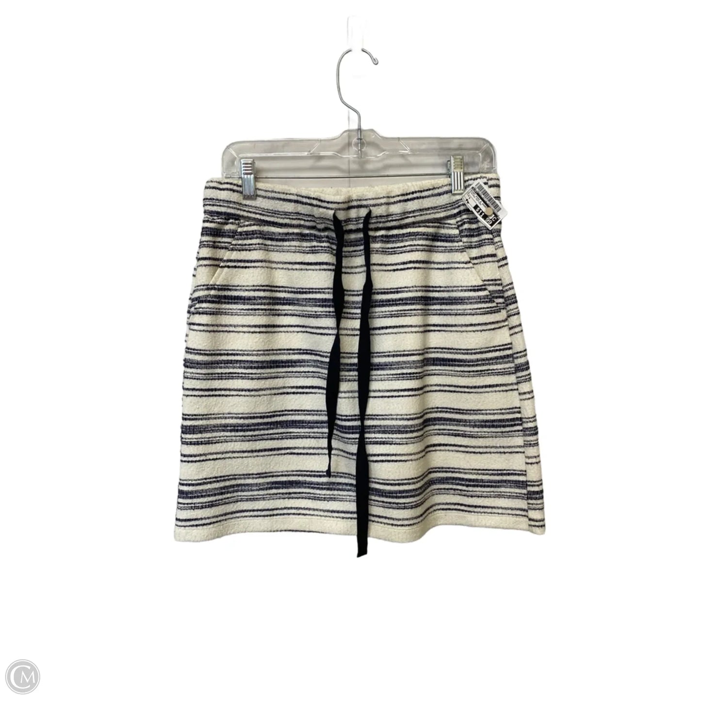 Skirt Mini & Short By Loft In Striped Pattern, Size: S