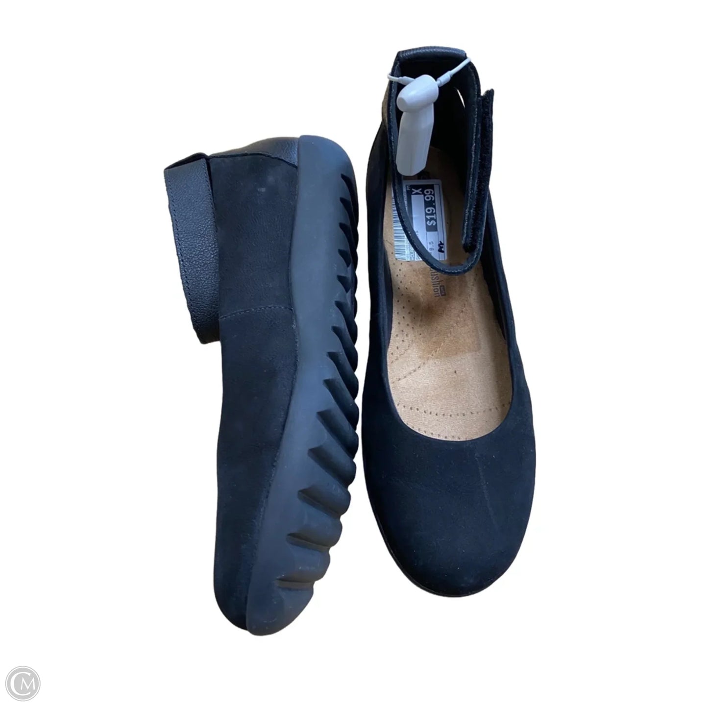 Shoes Flats By Clarks In Black, Size: 9.5