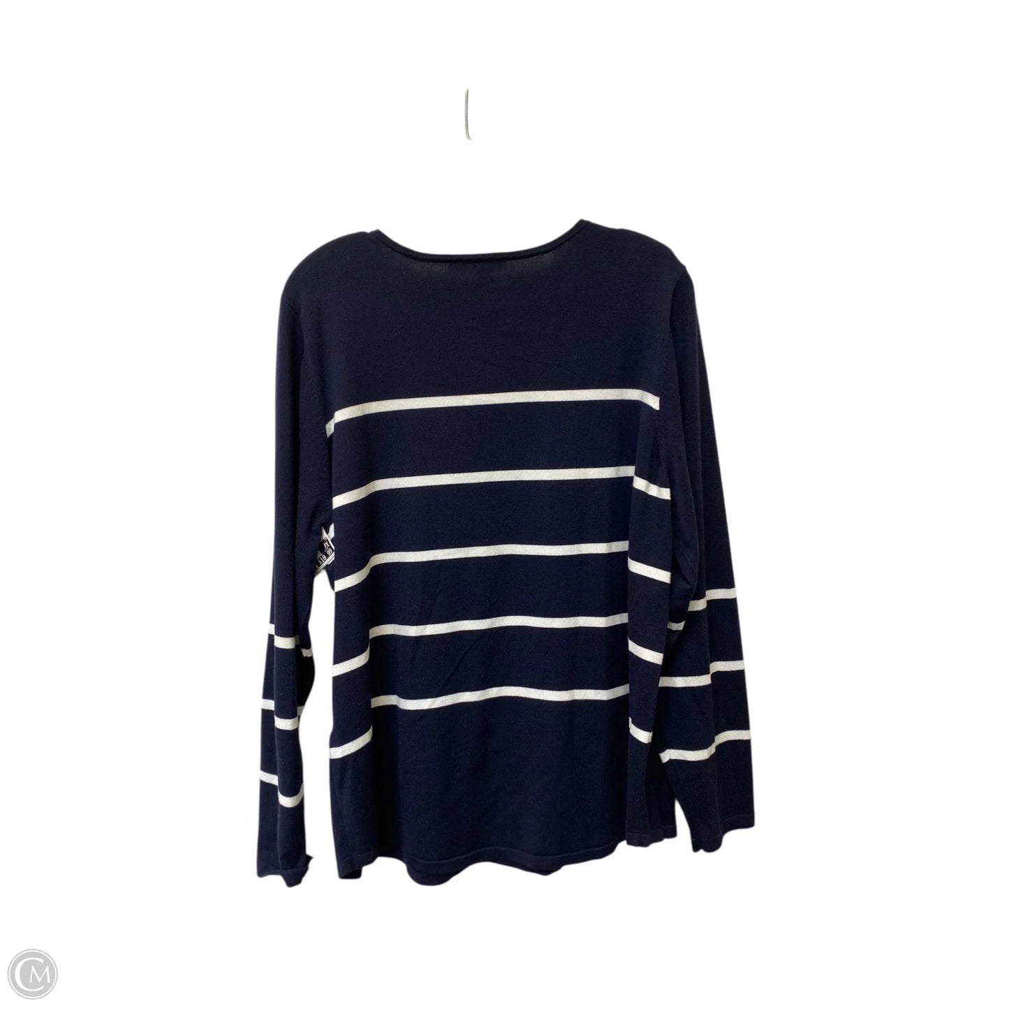 Sweater By Chicos In Striped Pattern, Size: Xl