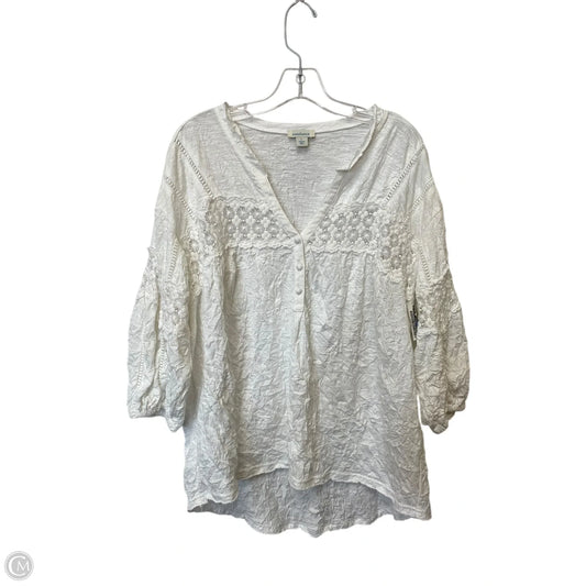 Top Long Sleeve By Sundance In White, Size: L