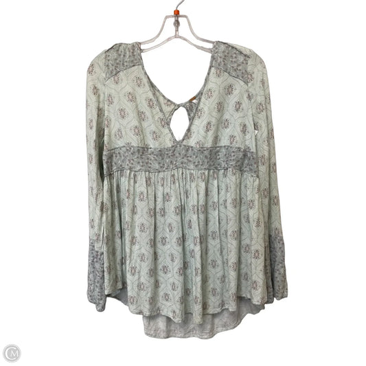 Top Long Sleeve By Free People In Green, Size: S