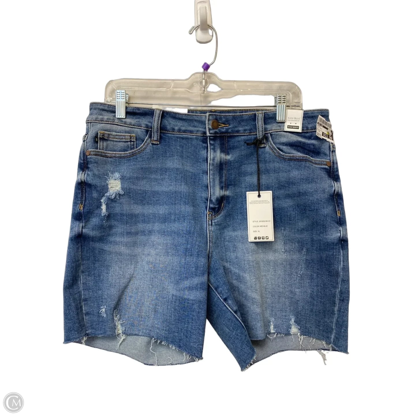 Shorts By Judy Blue In Blue Denim, Size: Xl