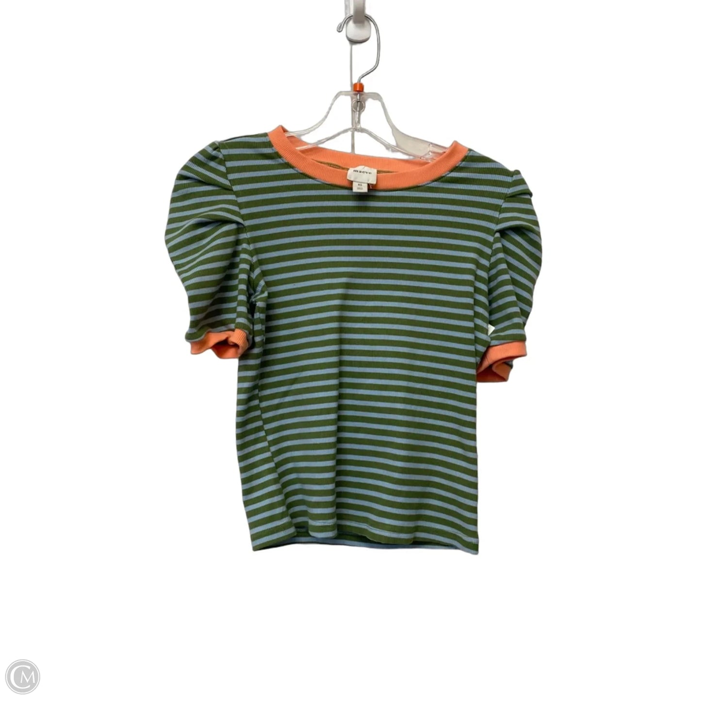 Top Short Sleeve By Maeve In Striped Pattern, Size: Xs