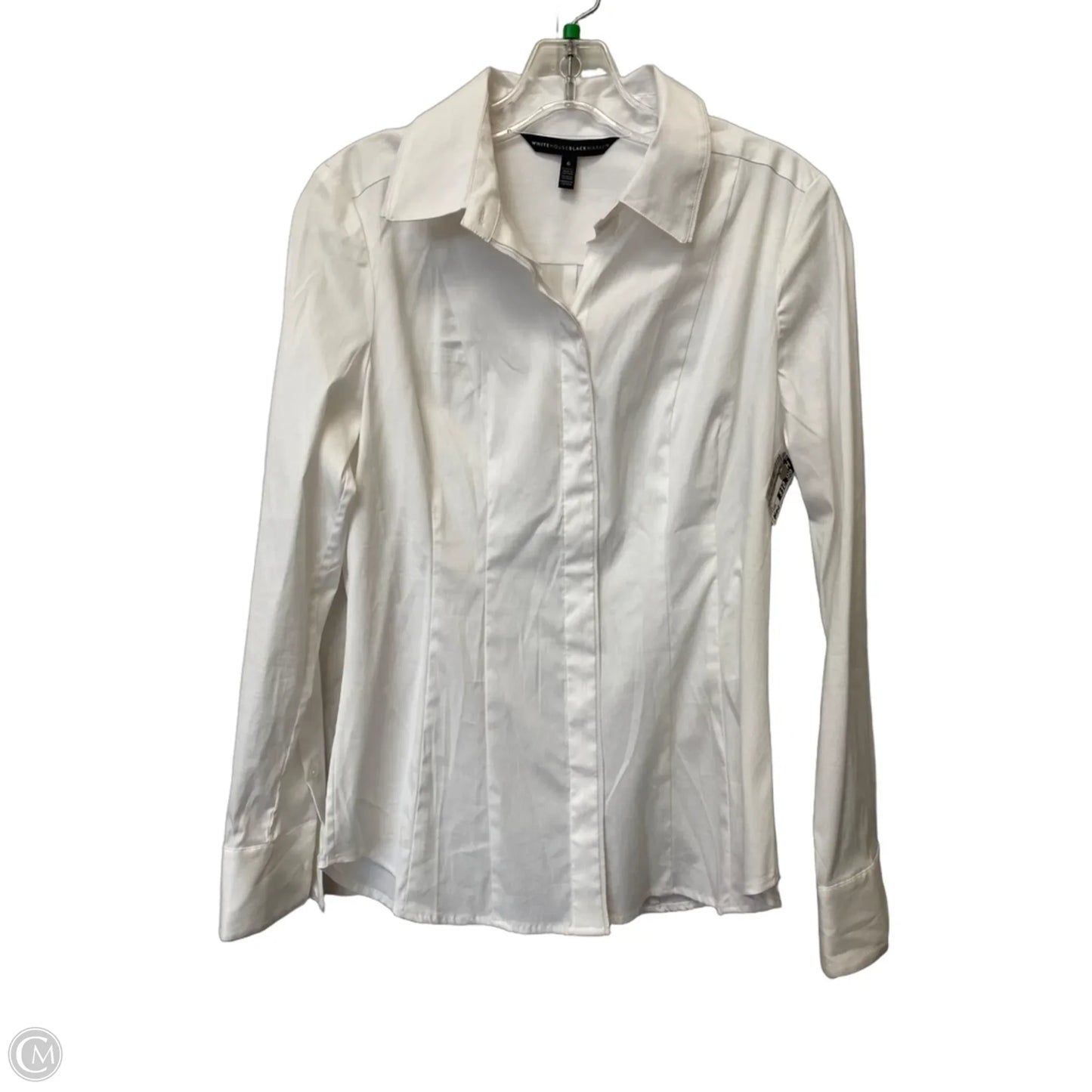 Top Short Sleeve Basic By White House Black Market In White, Size: Xxs