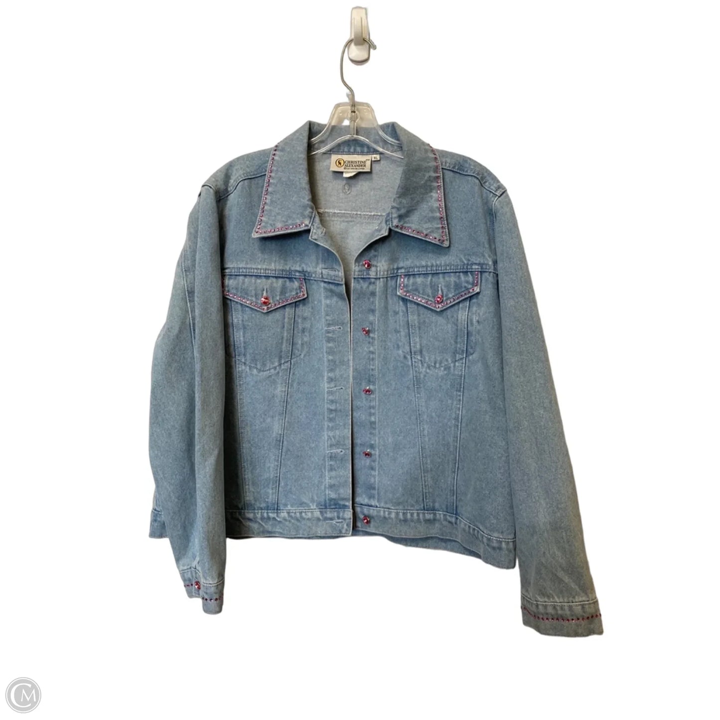 Jacket Denim By Christine Alexander In Blue Denim, Size: Xl