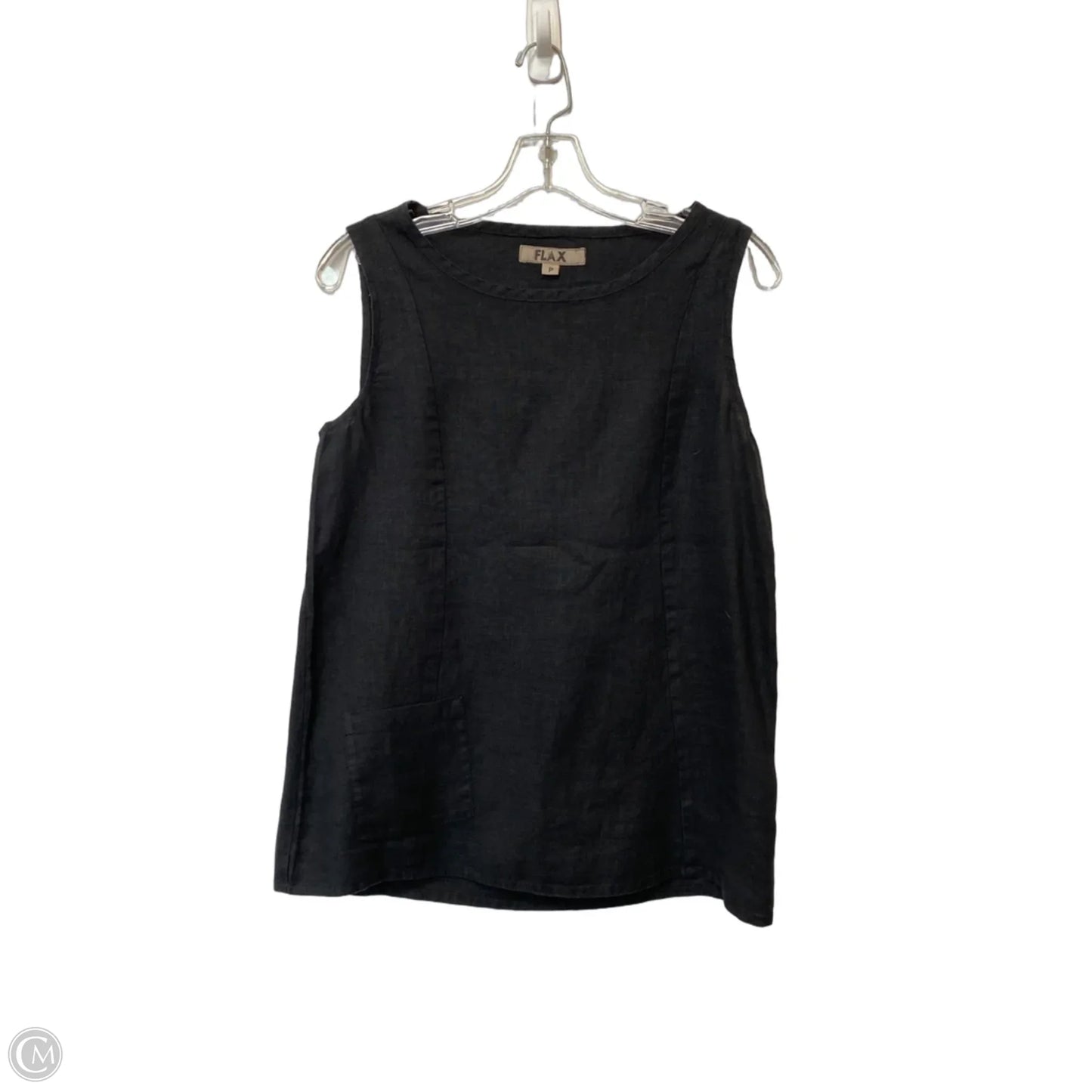 Top Sleeveless By Flax In Black, Size: Mp