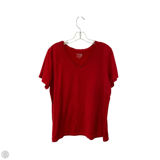 Top Short Sleeve By Time And Tru In Red, Size: 2x