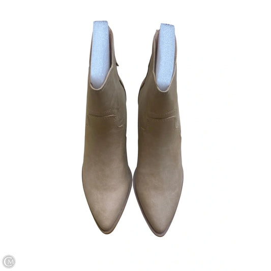 Boots Ankle Heels By Cme In Beige, Size: 8