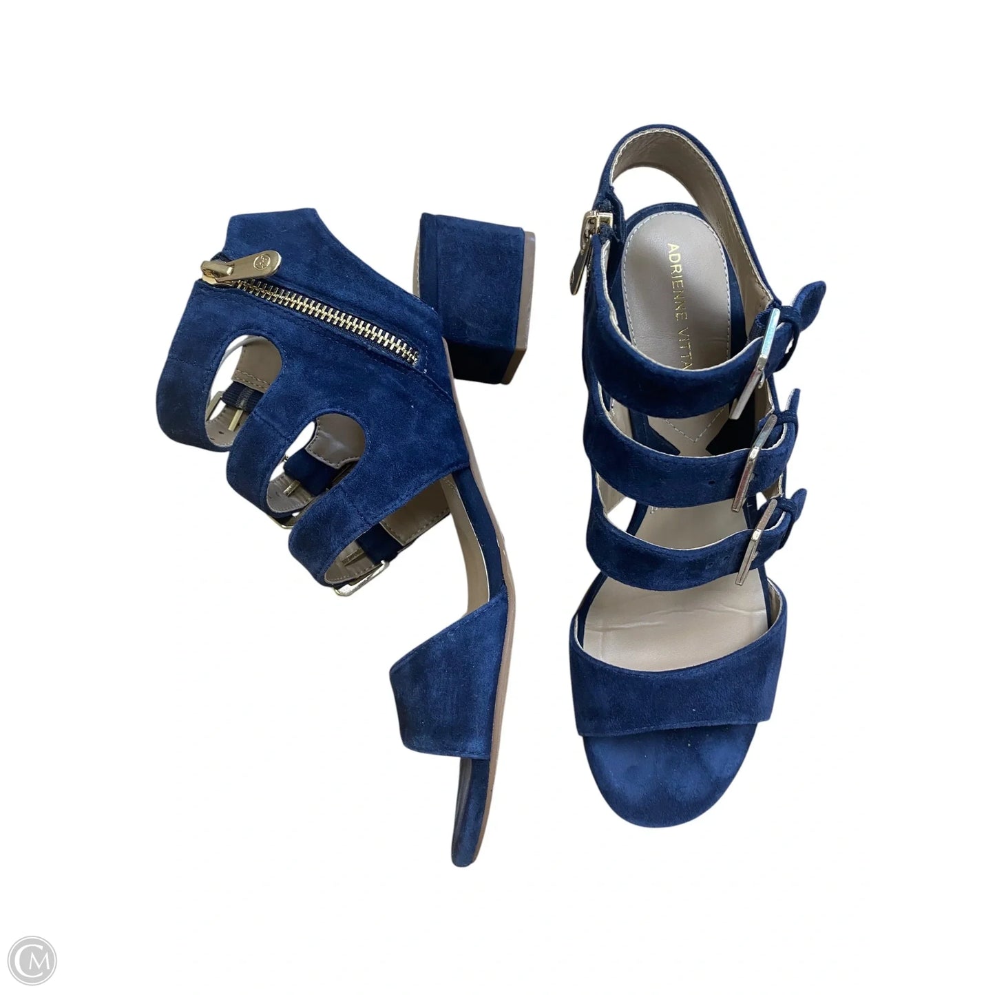 Shoes Heels Block By Adrienne Vittadini In Blue, Size: 8