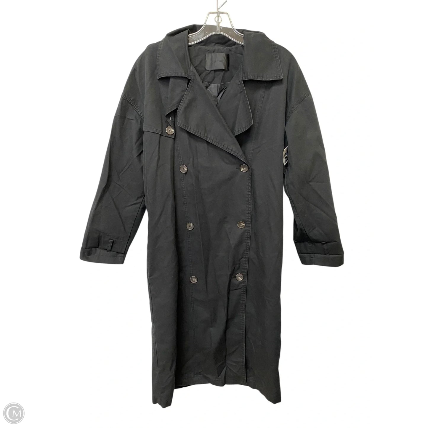 Coat Trench Coat By Cmc In Black, Size: M