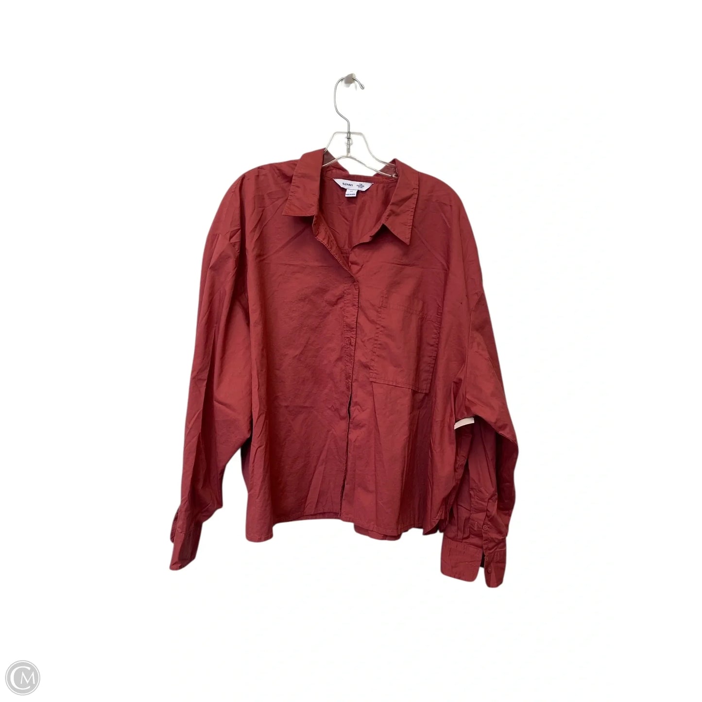 Top Long Sleeve By Old Navy In Red, Size: 3x