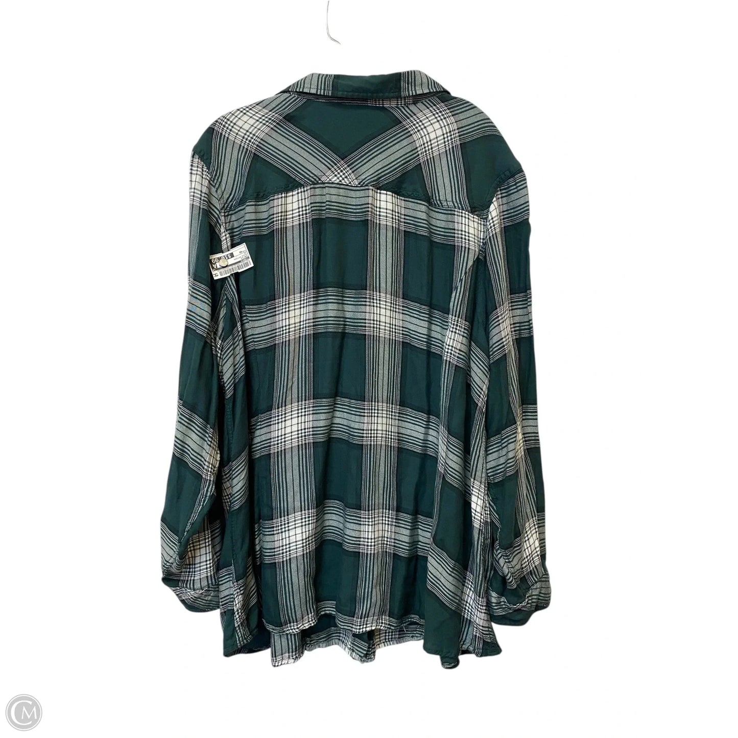 Top Long Sleeve By Torrid In Plaid Pattern, Size: 4x