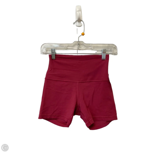Athletic Shorts By Lululemon In Pink, Size: 2