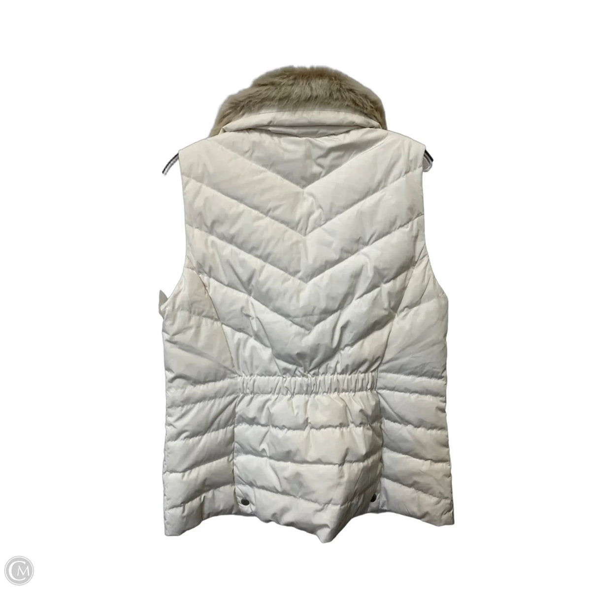 Vest Puffer & Quilted By Talbots In White, Size: L
