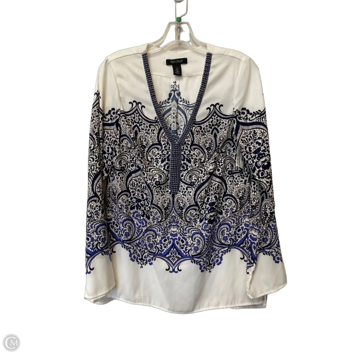 Top Long Sleeve By White House Black Market In White, Size: 6