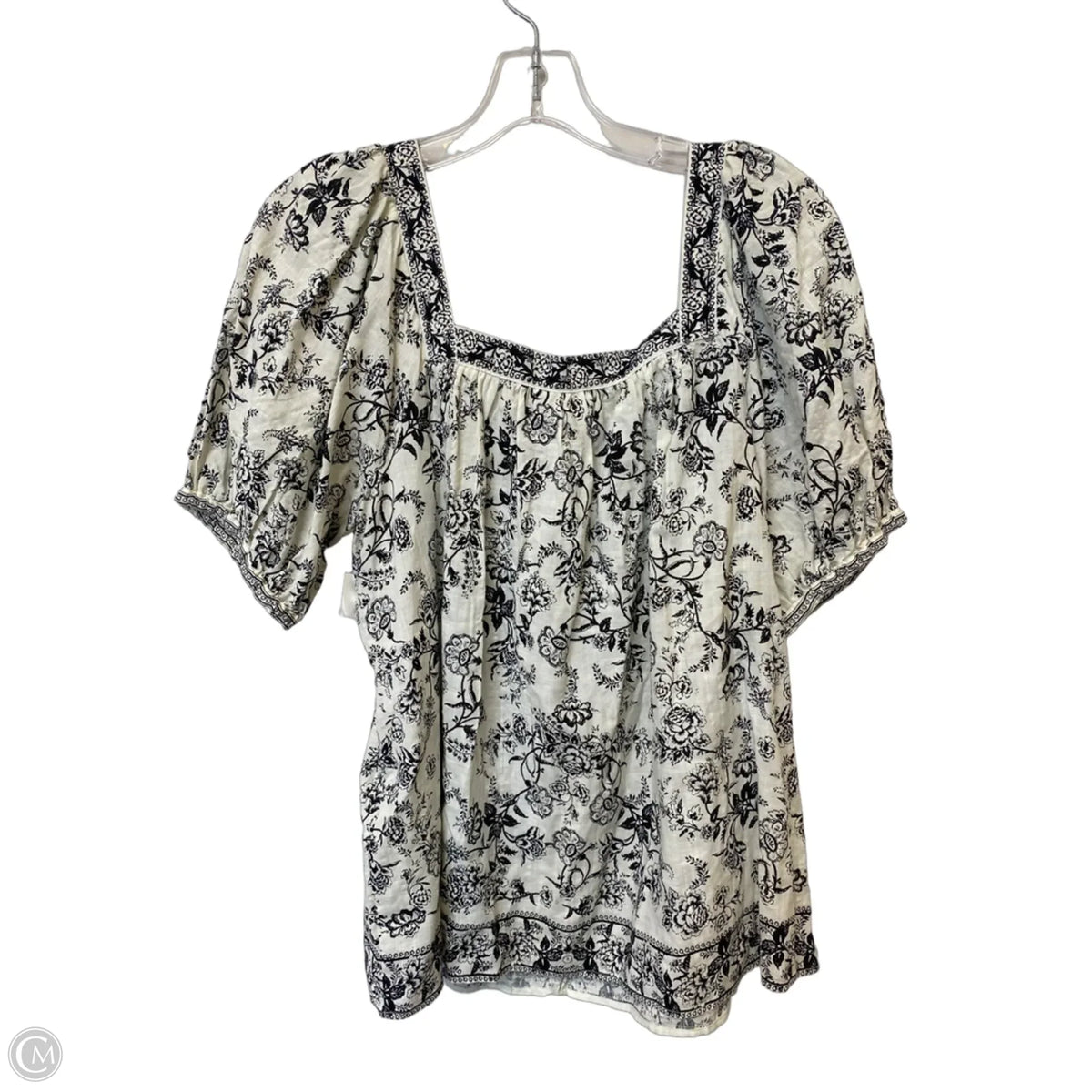 Top Short Sleeve By Max Studio In Black, Size: L