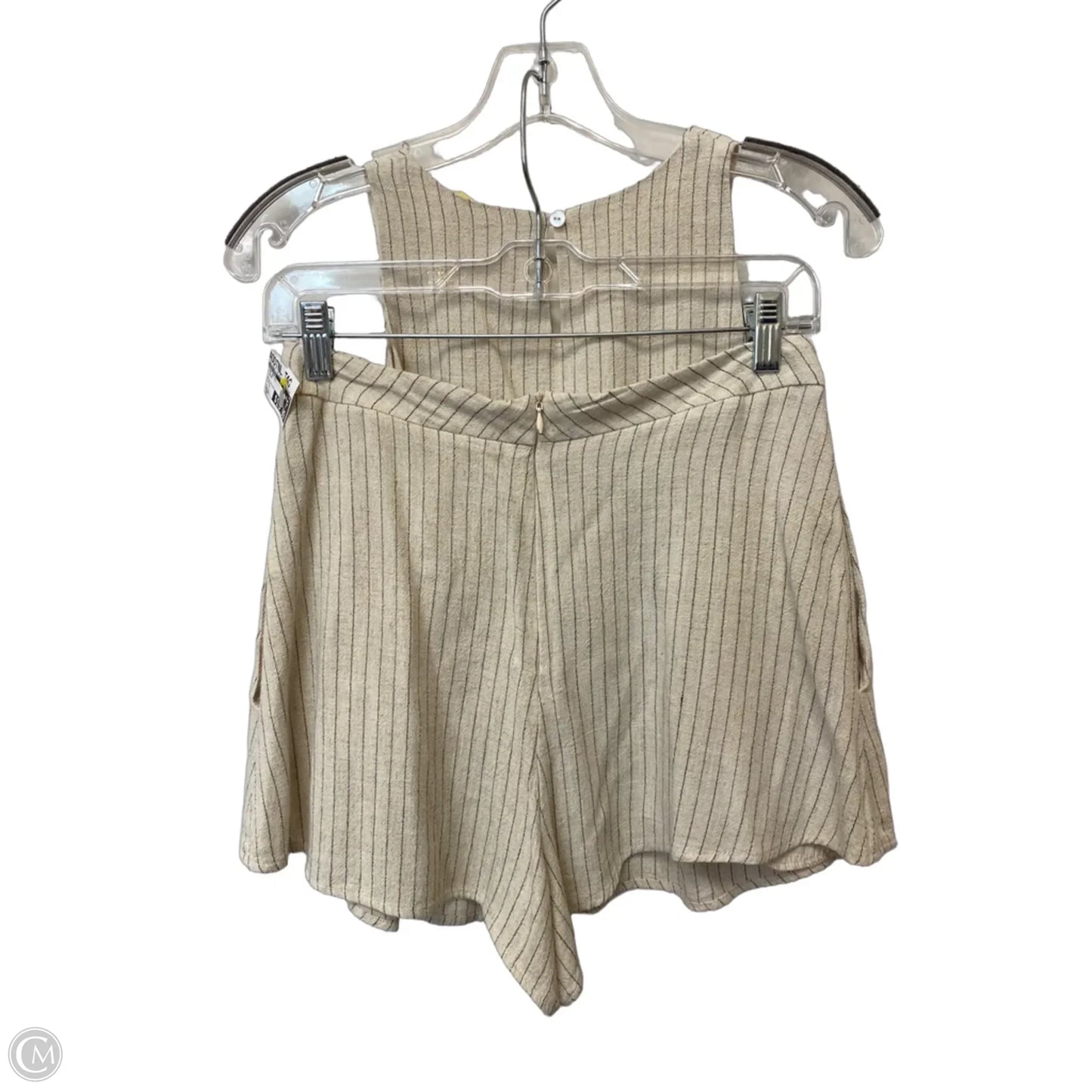 Top 2pc Short Sleeve By Miou Muse In Cream, Size: S