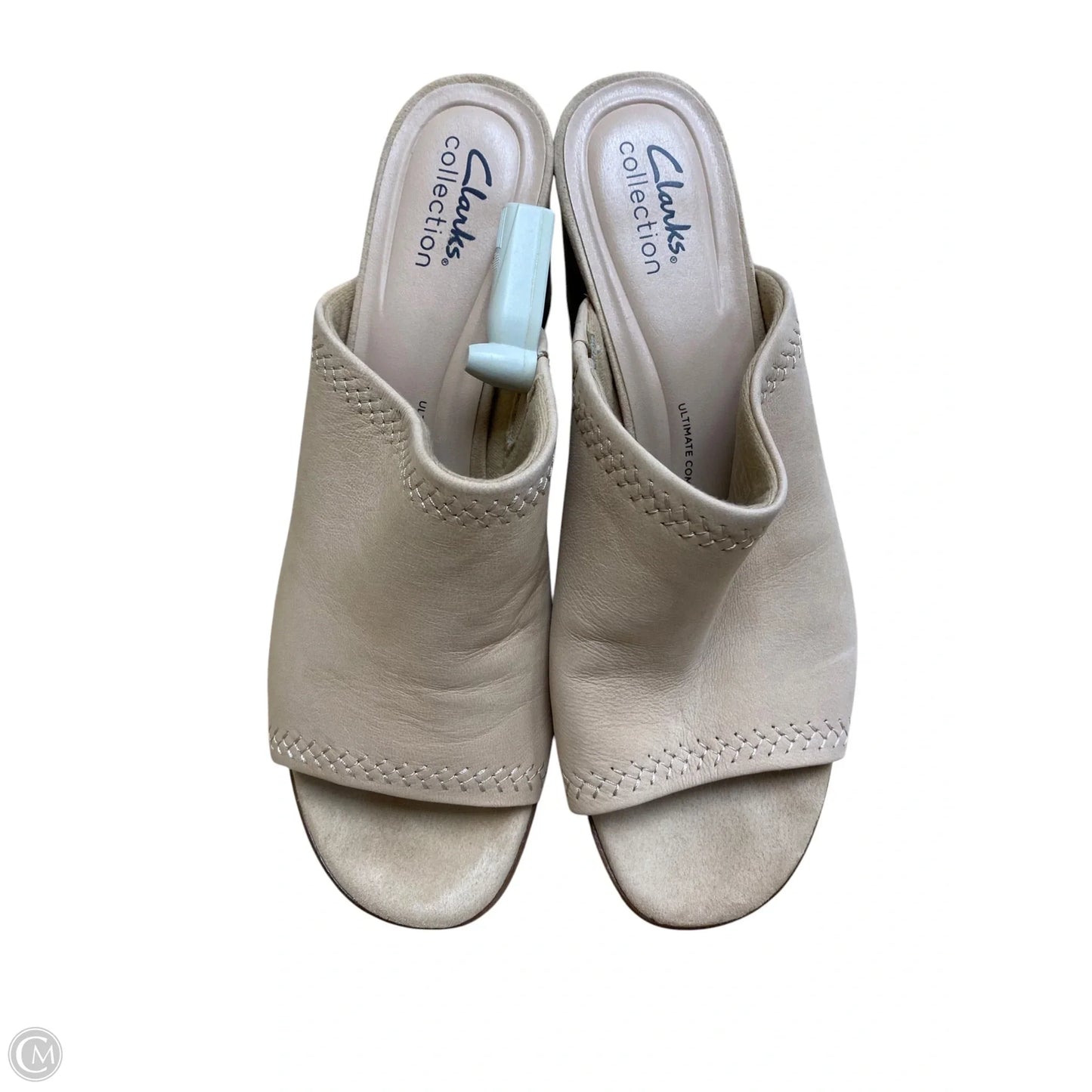 Shoes Heels Block By Classic Collection In Cream, Size: 9