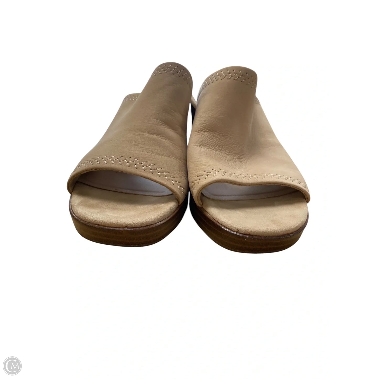 Shoes Heels Block By Classic Collection In Cream, Size: 9