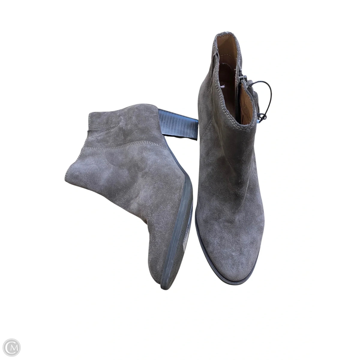 Boots Ankle Heels By Vionic In Grey, Size: 8.5