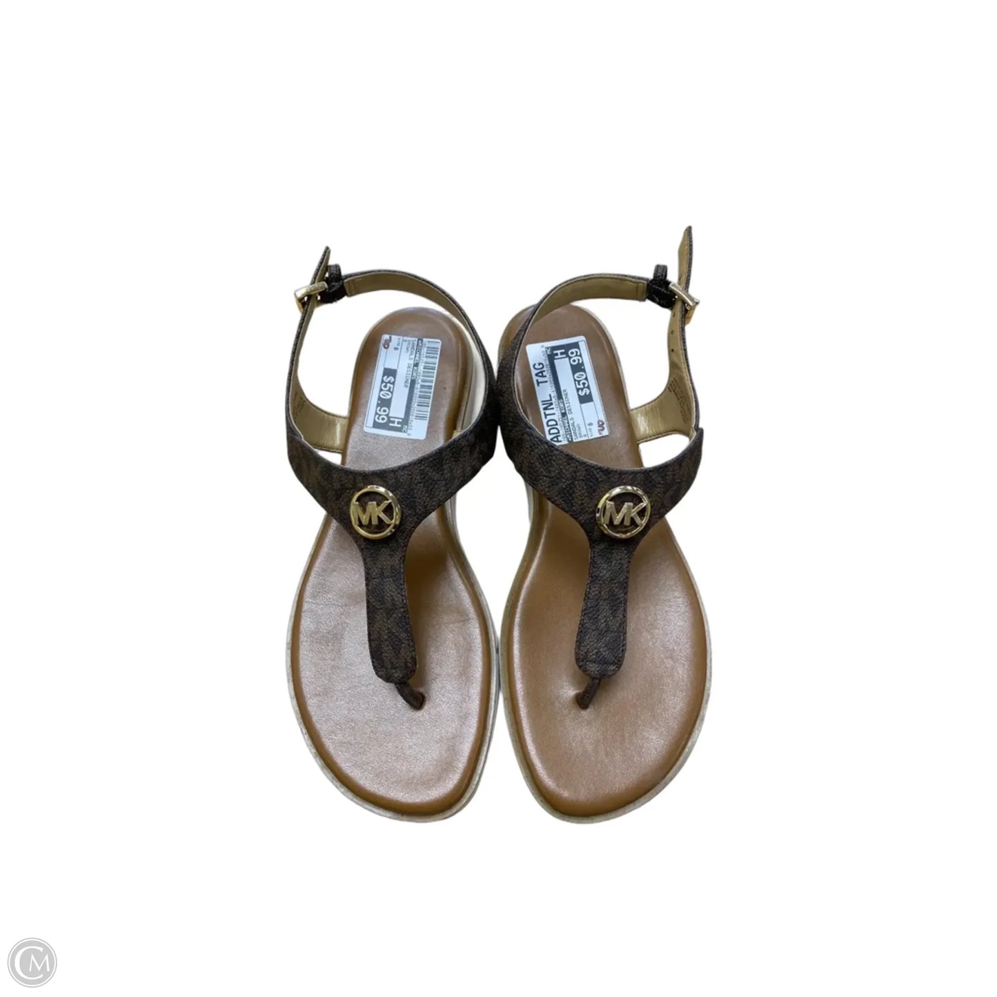 Sandals Designer By Michael Kors In Brown, Size: 8