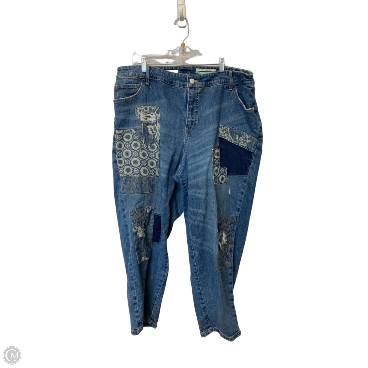 Jeans Wide Leg By Anthropologie In Blue Denim, Size: 18