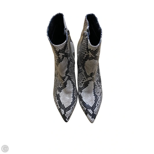 Boots Ankle Heels By Marc Fisher In Animal Print, Size: 8