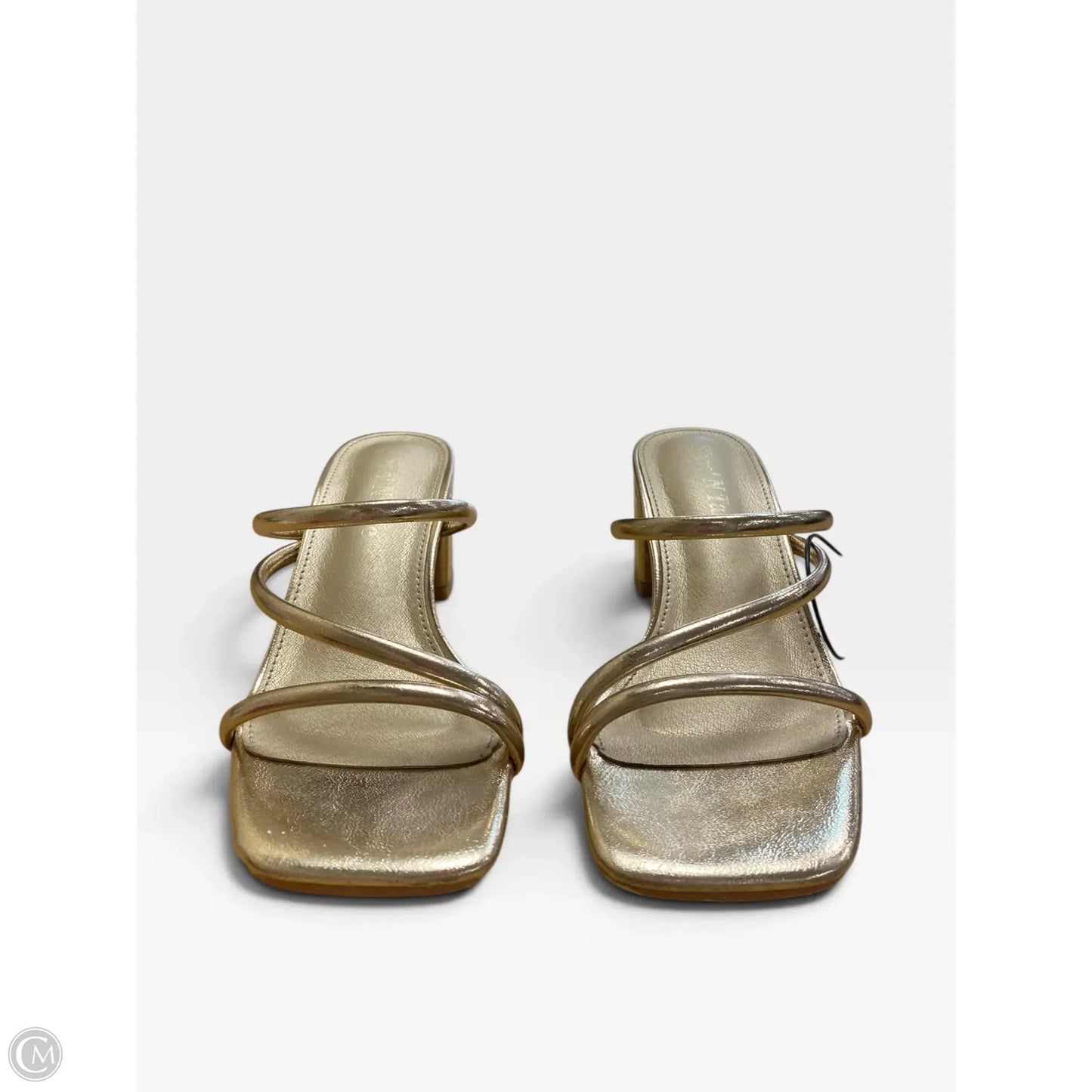 Shoes Heels Block By Clothes Mentor In Gold, Size: 5