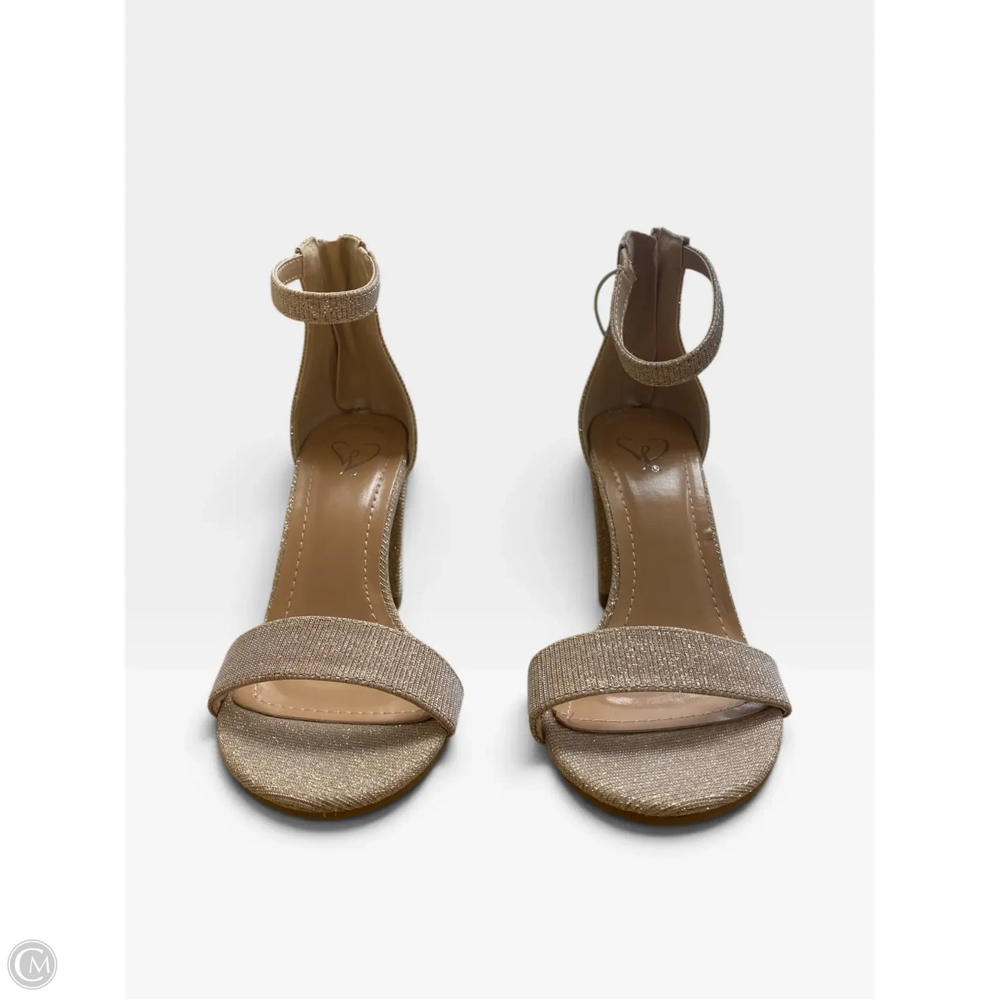 Shoes Heels Block By Clothes Mentor In Rose Gold, Size: 5.5