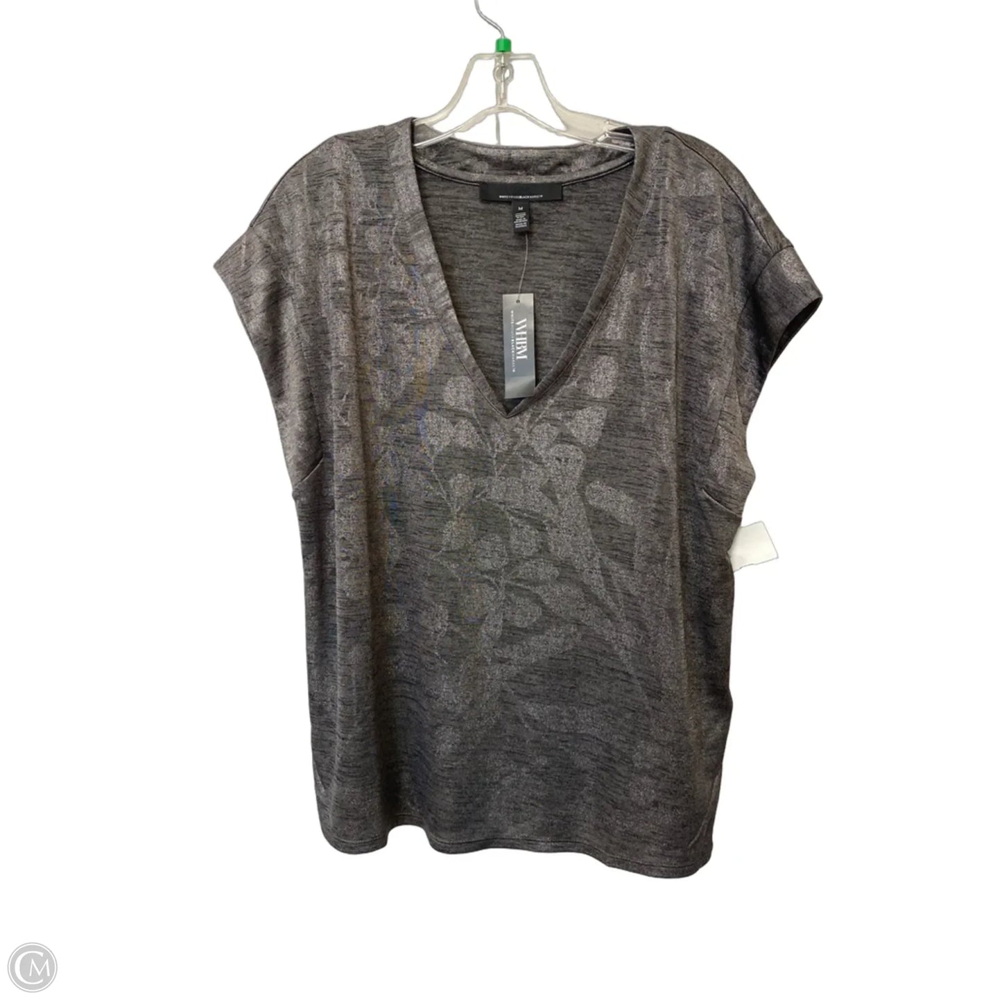 Top Short Sleeve By White House Black Market In Grey, Size: M